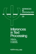Cover for Inferences in Text Processing (Advances in Psychology, Vol 29)