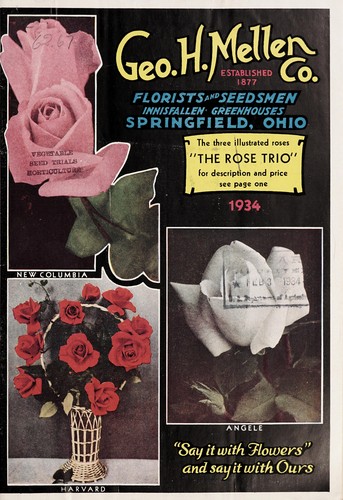 Cover for Geo. H. Mellen Co., florists and seedsmen, Innisfallen Greenhouses