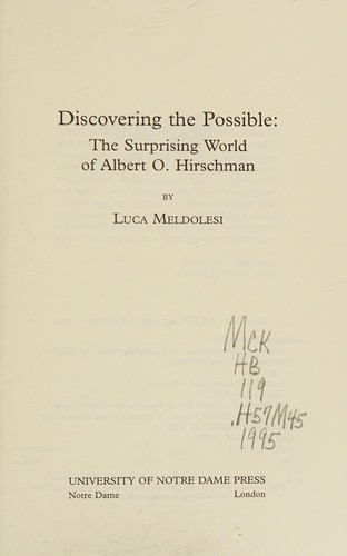 Cover for Discovering the possible