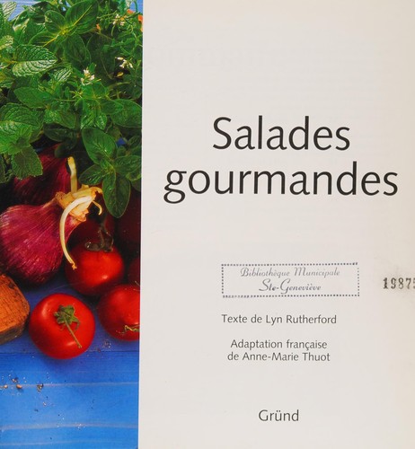 Cover for Salades gourmandes