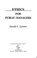 Cover for Ethics for public managers