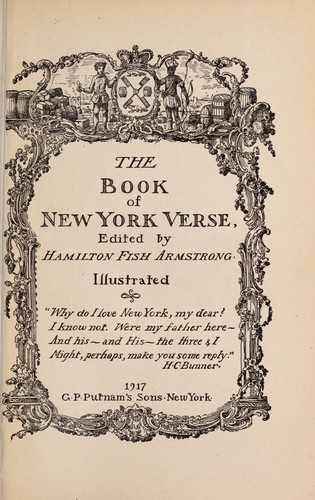 Cover for The book of New York verse