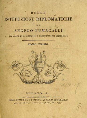 Cover for Delle istituzioni diplomatiche