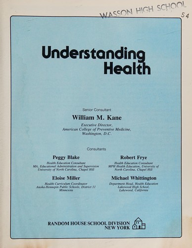 Cover for Understanding health