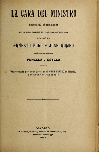 Cover for La cara del ministro