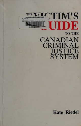 Cover for Victims Guide to the Canadian Criminal Justice System