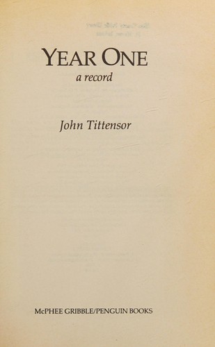 Cover for Year one