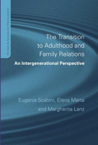 Cover for Transition to Adulthood and Family Relations