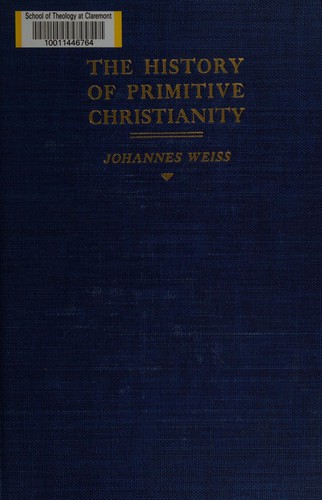 Cover for The history of primitive Christianity