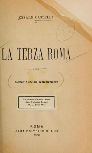 Cover for La terza Roma