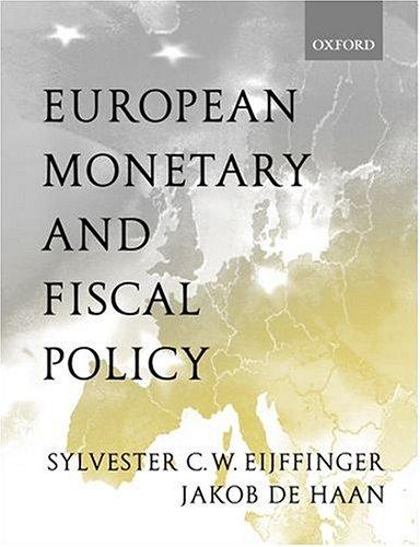 Cover for European Monetary and Fiscal Policy
