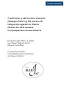 Cover for Condiciones y Efectos de La Inversion Extranjera Directa y del Proceso de Integracion Regional En Mexico Durante Los A~nos Noventa