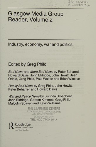 Cover for Glasgow Media Group reader.