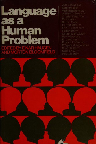 Cover for Language as a human problem