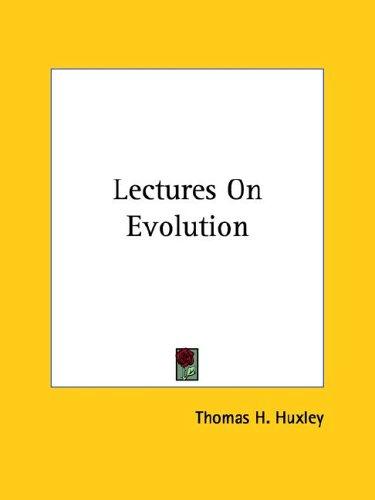 Cover for Lectures on Evolution