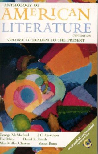 Cover for Anthology of American Literature, Volume II