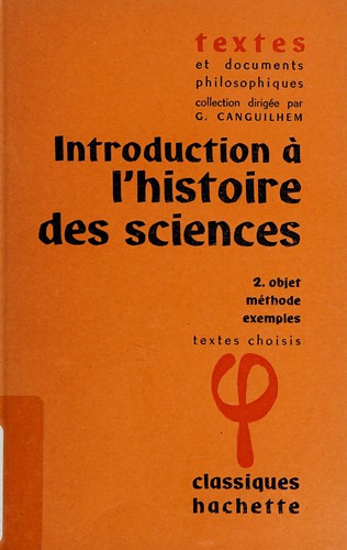 Cover for Introduction à l'histoire des sciences