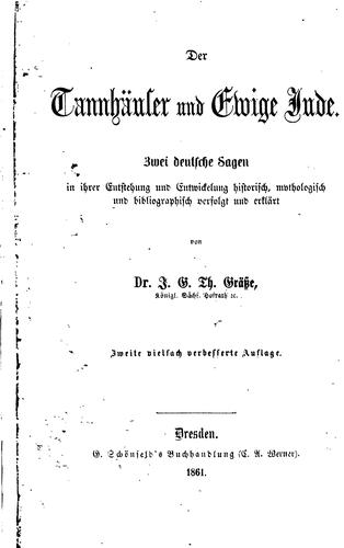 Cover for Der Tannhäuser und Ewige Jude.
