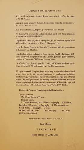 Cover for Life of Kenneth Tynan