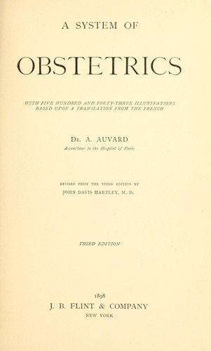 Cover for A system of obstetrics