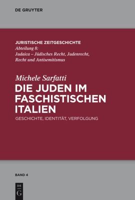 Cover for Die Juden im faschistischen Italien