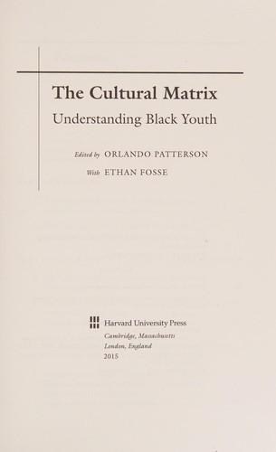 Cover for The cultural matrix