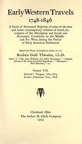 Cover for I. Voyages, travels, and discoveries of Tilly Buttrick, jr. (1818-1819)