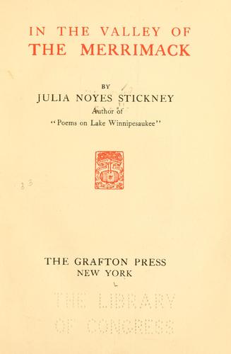 Cover for In the valley of the Merrimack [poems]