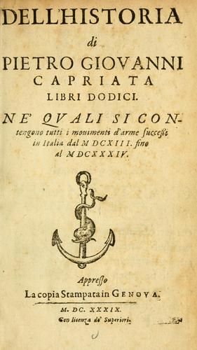 Cover for Dell'historia di Pietro Giovanni Capriata