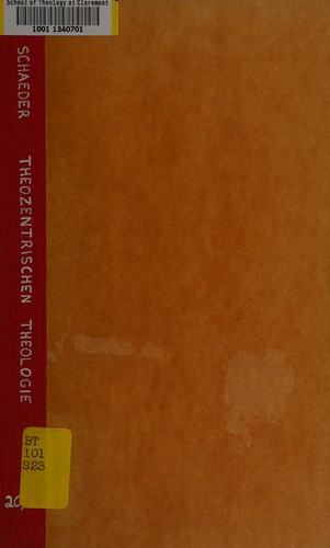 Cover for Streiflichter zum Entwurf einer theozentrischen Theologie