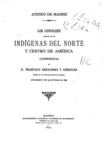 Cover for Los lenguajes hablados por los indígenas del Norte y Centro de América