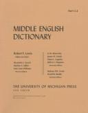 Cover for Middle English Dictionary (Volume U.4)