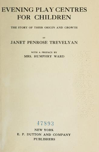 Cover for Evening play centres for children