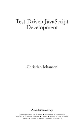Cover for Test-driven JavaScript development