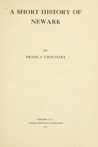 Cover for A short history of Newark