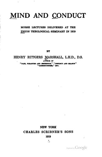 Cover for Mind and conduct