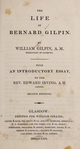 Cover for The life of Bernard Gilpin