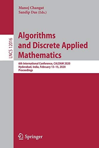 Cover for Algorithms and Discrete Applied Mathematics