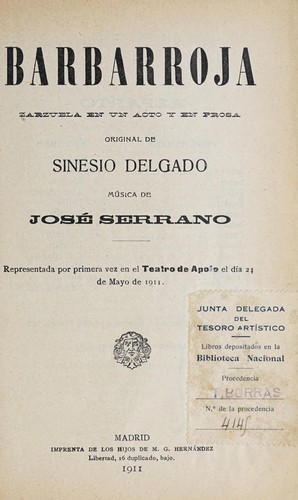 Cover for Barbarroja