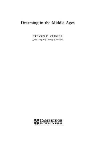 Cover for Dreaming in the Middle Ages