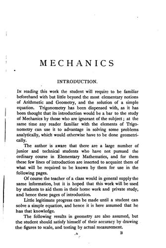Cover for Mechanics, theoretical, applied, and experimental