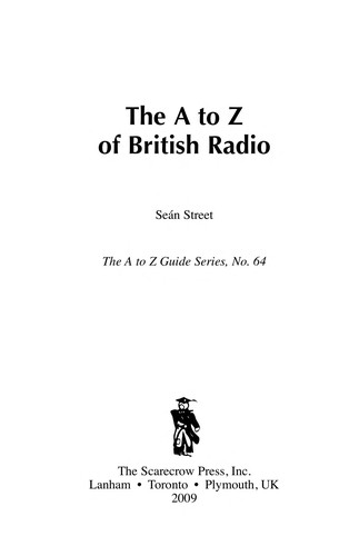 Cover for The A to Z of British Radio