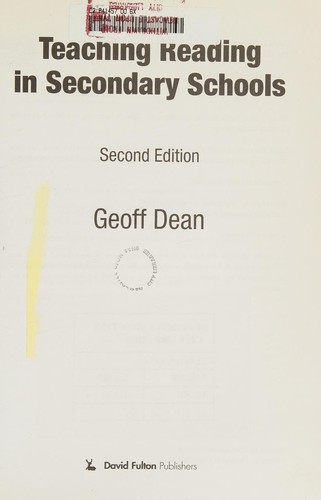Cover for Teaching reading in secondary schools