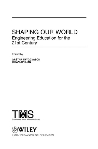 Cover for Shaping our world