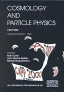 Cover for Cosmology and Particle Physics