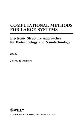 Cover for Computational methods for large systems