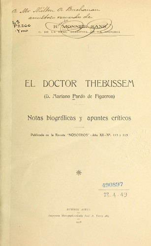 Cover for El doctor Thebussem