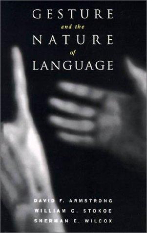 Cover for Gesture and the nature of language