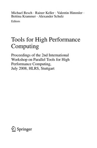 Cover for Tools for high performance computing