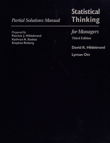 Cover for Ssm-Statistical Thinking for Managers